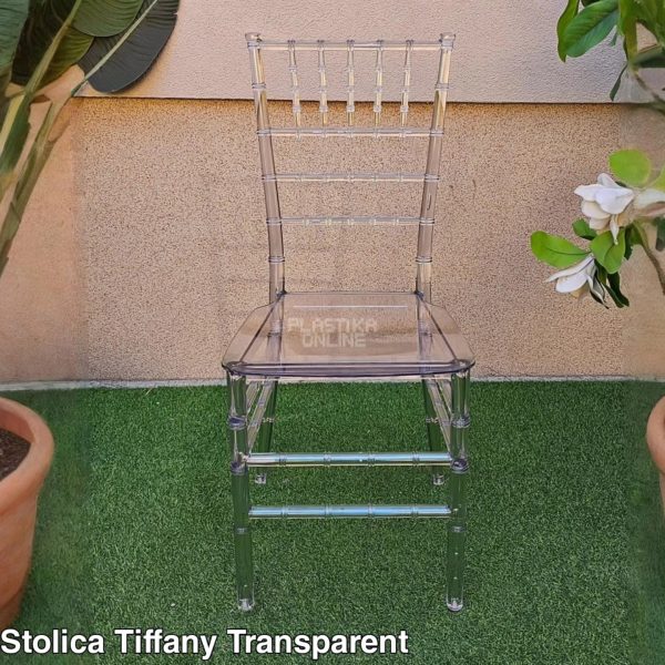 Providne stolice Tiffany 92cm, plastične Tiffany stolice, luksuzne stolice za proslave, moderne stolice za venčanja, providne stolice za svadbe i proslave