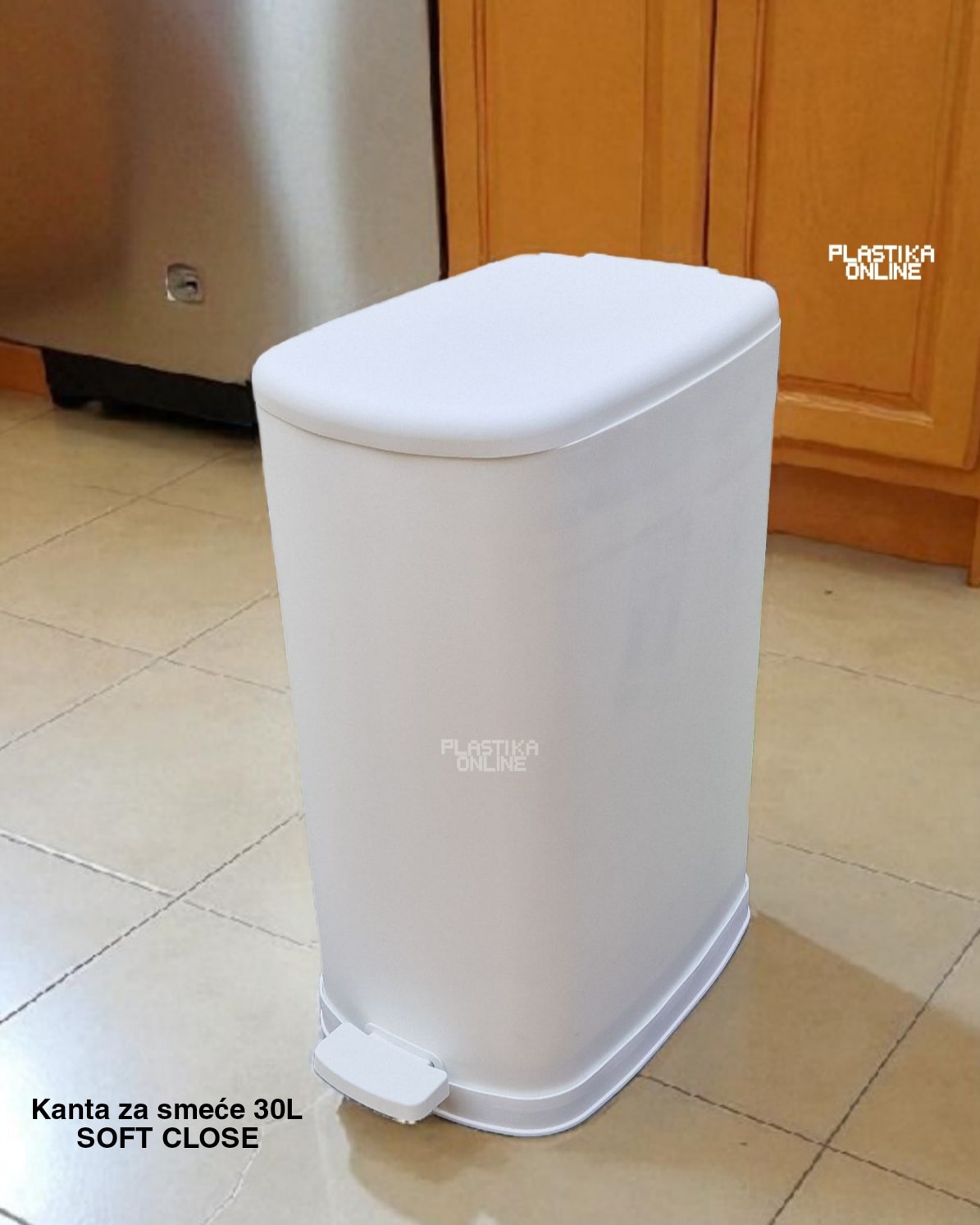 Kanta za smeće 30L SOFT CLOSE - bela - Slika 3