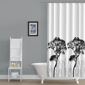 Dvodelna zavesa za kupatilo 2x110x200 Forest
