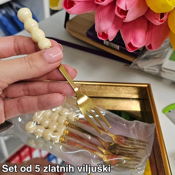 Zlatne viljuške 5/1, Zlatne desertne viljuške, 