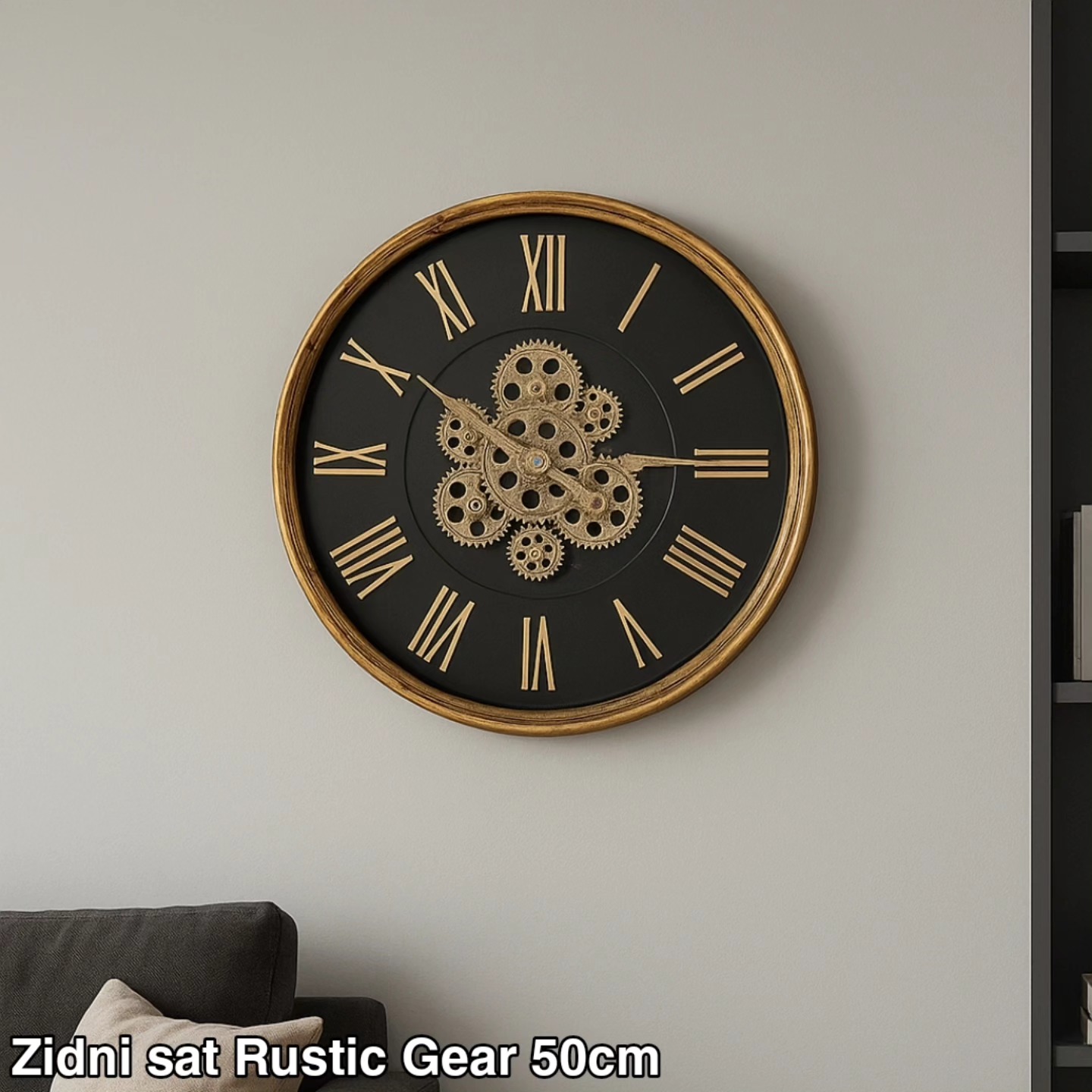 Zidni sat 50cm, zidni satovi, satovi zidni, zidni sat, veliki zidni satovi, zanimljivi zidni satovi, dekorativni zidni satovi