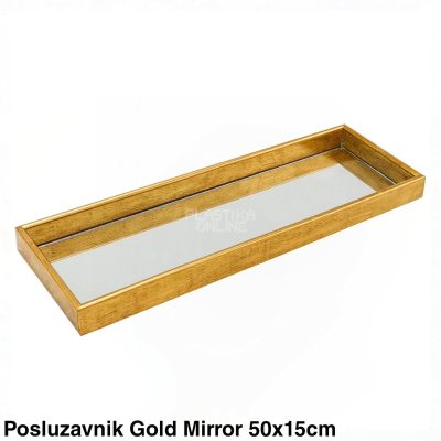 Poslužavnik 50×15 cm, Dekorativni poslužavnik , Poslužavnik sa ogledalom, Luksuzni poslužavnik , tacna za kolace