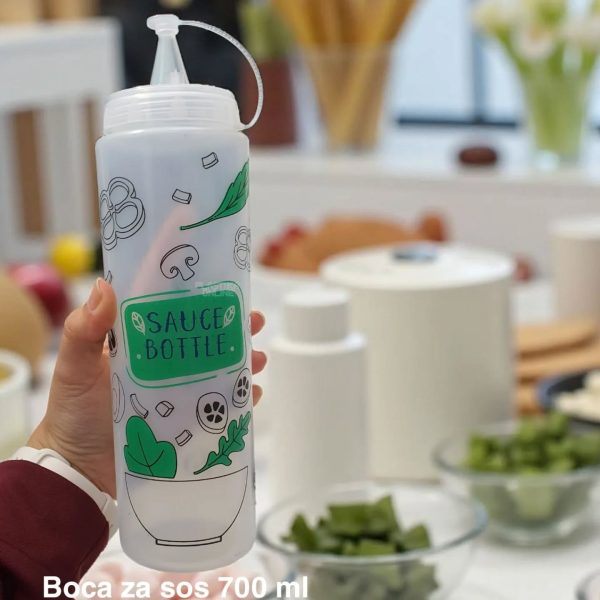 Boca za sos 700 ml, Višenamenska boca za soseve, Boca za kečap i majonez, Boca sa dozatorom za sos,Plastična boca za sos