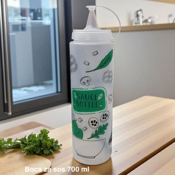 Boca za sos 700 ml, Višenamenska boca za soseve, Boca za kečap i majonez, Boca sa dozatorom za sos,Plastična boca za sos
