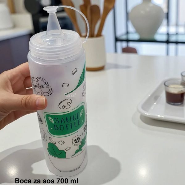 Boca za sos 700 ml, Višenamenska boca za soseve, Boca za kečap i majonez, Boca sa dozatorom za sos,Plastična boca za sos