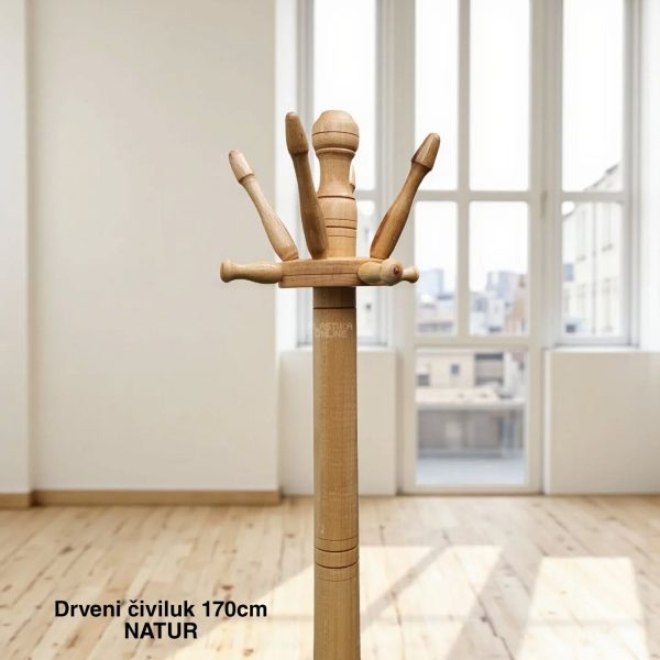 Drveni čiviluk 170cm , Stabilan drveni čiviluk, Drveni čiviluk, stalak za garderobu Drveni čiviluk 170cm , Stabilan drveni čiviluk, Drveni čiviluk, stalak za garderobu