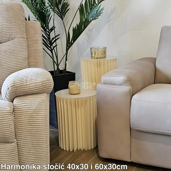 Harmonika Sto 40x30, Harmonika sto 60x30, Harmonika stočić, Moderan stočić, sto na rasklapanje, Dekorativni stočić, Origami sto, papirni sto, Harmonika stočić 40x30