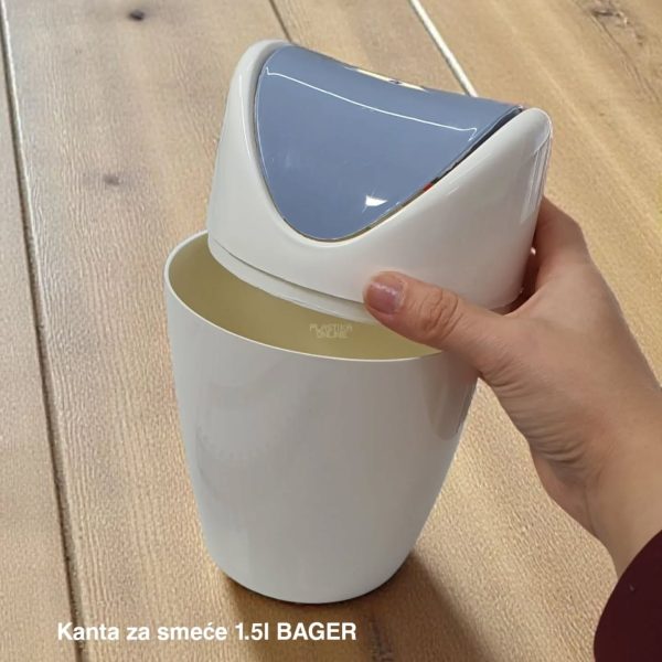 KANTA ZA SMEĆE 1.5L , Plastična kanta za smeće, Kanta za smeće za decu, Kanta sa klatnom, Mala kanta za kupatilo, mala kanta