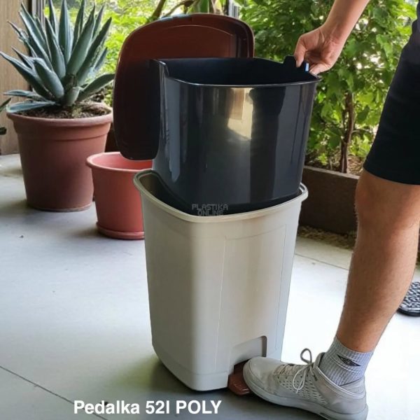 Kanta za smeće 52l PEDALKA POLY , Kanta za đubre, Kanta za kupatilo, Kanta za otpatke, Kante za smeće, Kante za smeće za kuhinju, Plastične kante za smeće
