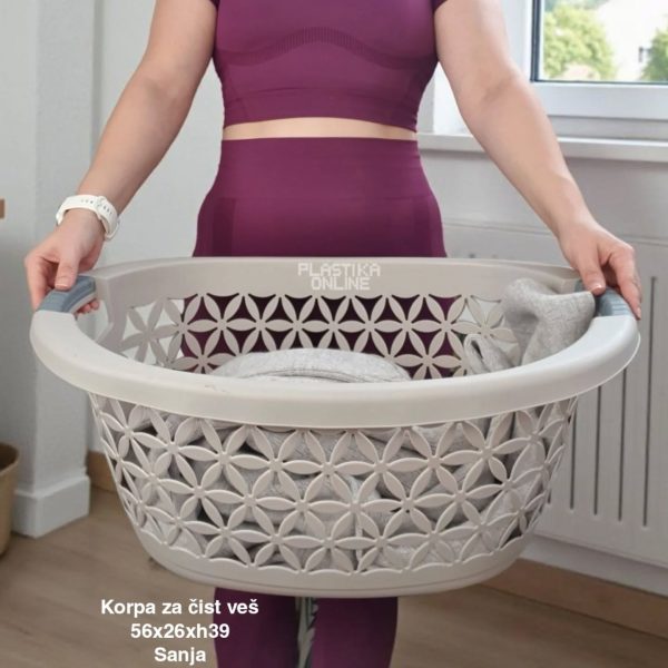 Korpa za čist veš 30L SANJA, Korpa za čist veš, plastične korpe za čist veš,
