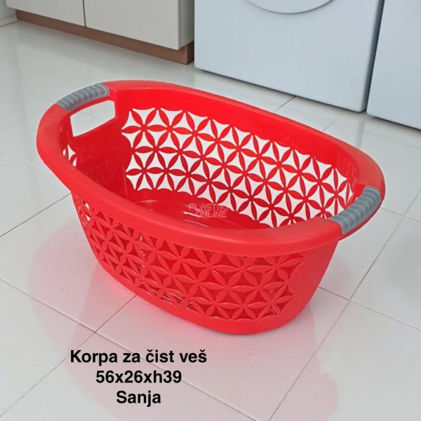 Korpa za čist veš 30L SANJA, Korpa za čist veš, plastične korpe za čist veš,