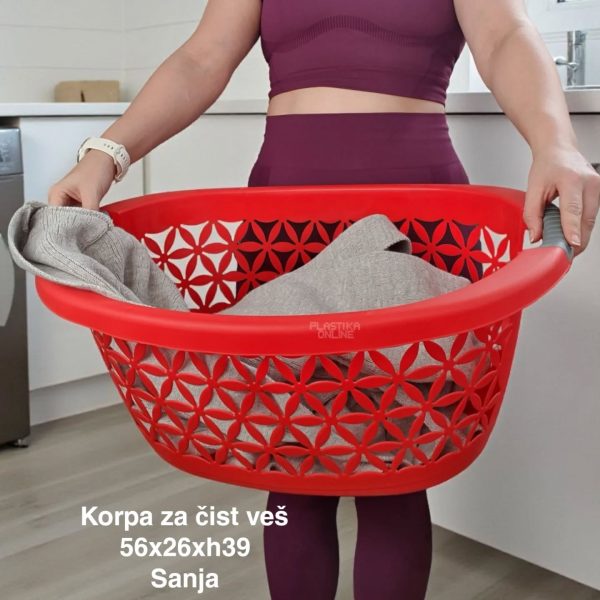 Korpa za čist veš 30L SANJA, Korpa za čist veš, plastične korpe za čist veš,