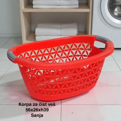 Korpa za čist veš 30L SANJA, Korpa za čist veš, plastične korpe za čist veš,