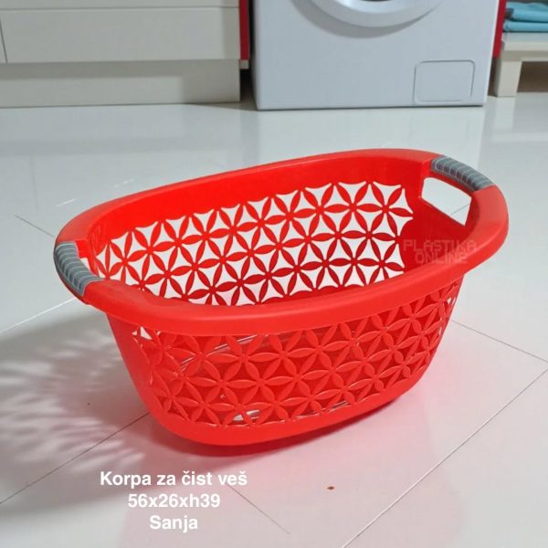 Korpa za čist veš 30L SANJA, Korpa za čist veš, plastične korpe za čist veš,
