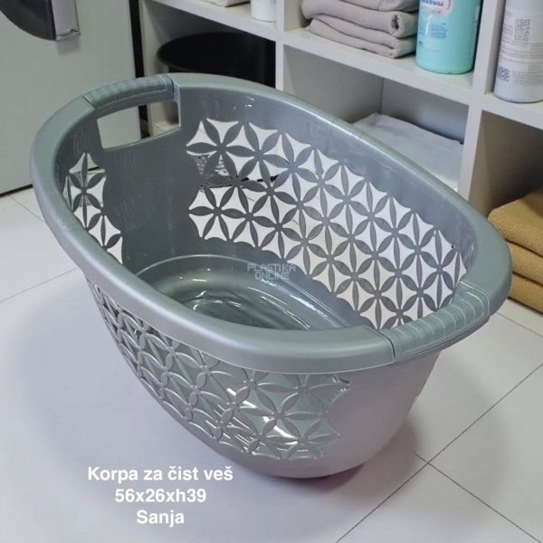 Korpa za čist veš 30L SANJA, Korpa za čist veš, plastične korpe za čist veš,