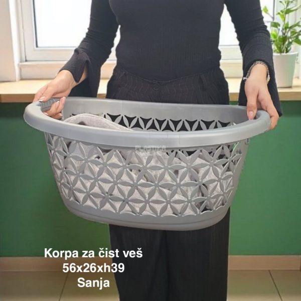 Korpa za čist veš 30L SANJA, Korpa za čist veš, plastične korpe za čist veš,