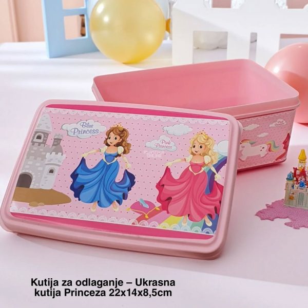 Kutija za odlaganje 22x14x8.5cm PRINCEZA, Kutija za odlaganje sa dezenom, Višenamenska kutija za odlaganje, kutije za odlaganje