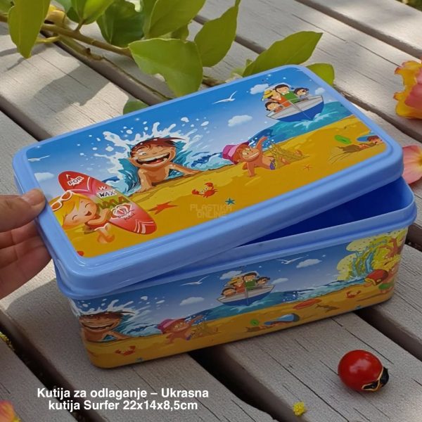 Kutija za odlaganje 22x14x8.5cm SURFER, Kutija za odlaganje sa dezenom, Višenamenska kutija za odlaganje, kutije za odlaganje. 1