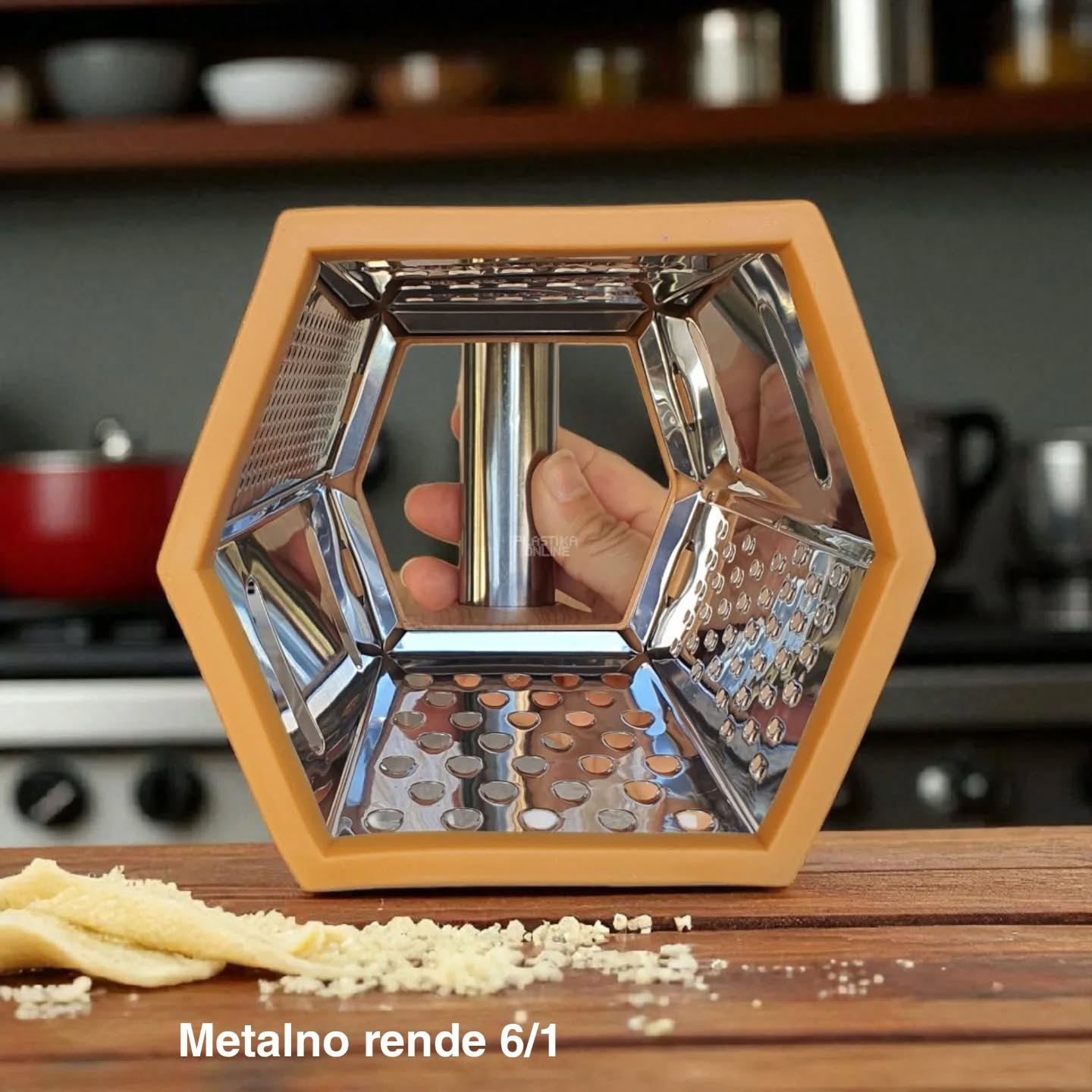 Metalno rende 6, rende od nerđajućeg čelika, kuhinjsko rende, višenamensko rende, rende za sir, rende za povrće