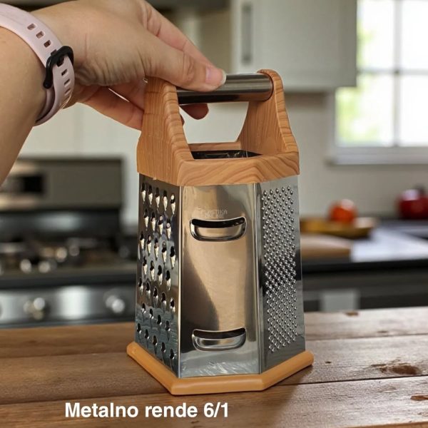 Metalno rende 6, rende od nerđajućeg čelika, kuhinjsko rende, višenamensko rende, rende za sir, rende za povrće