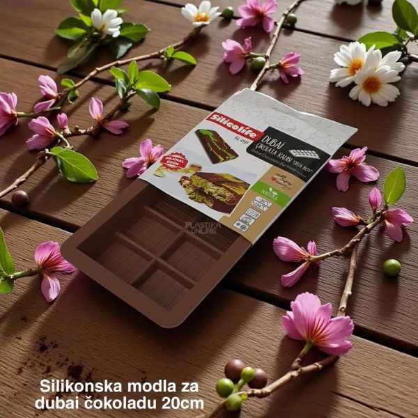 Silikonska modla za Dubai čokoladu 20 cm, Prednosti silikonske modle, silikonska modla za čokoladu, Recept za Dubai čokoladu