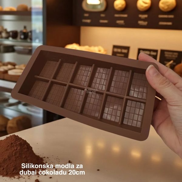 Silikonska modla za Dubai čokoladu 20 cm, Prednosti silikonske modle, silikonska modla za čokoladu, Recept za Dubai čokoladu