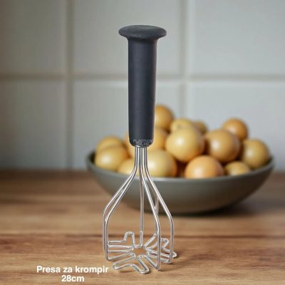 Pasirka za krompir 28cm , Metalna presa za krompir, Savršen pire krompir, Savršen pire bez grudvica, Kuhinjski alat za pire,recept za savršene Gnocchi