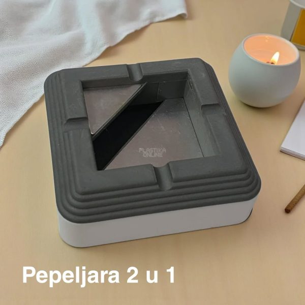 Pepeljara 2 nivoa, pepeljara sa dva nivoa, Pepeljara za sto, Pepeljara za terasu, Pepeljara za ugostitelje, Moderna pepeljara,