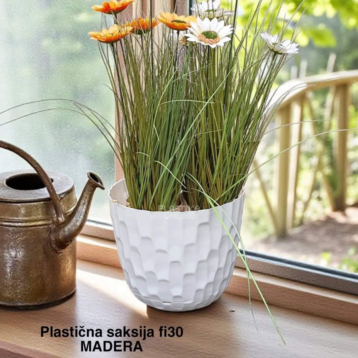 Plastična saksija fi30 MADERA, Dekorativne saksije, Najlepše saksije za cveće, Neobične saksije za cveće, Okrugle saksije, Saksije za cveće, Saksije za dvorište,