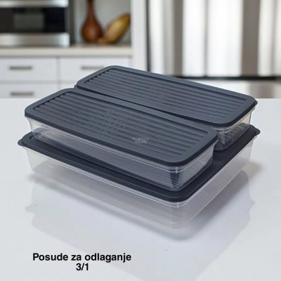 Posuda za odlaganje 3/1, Plastične posude za odlaganje, Organizacija kuhinje, Plastične posude za odlaganje,