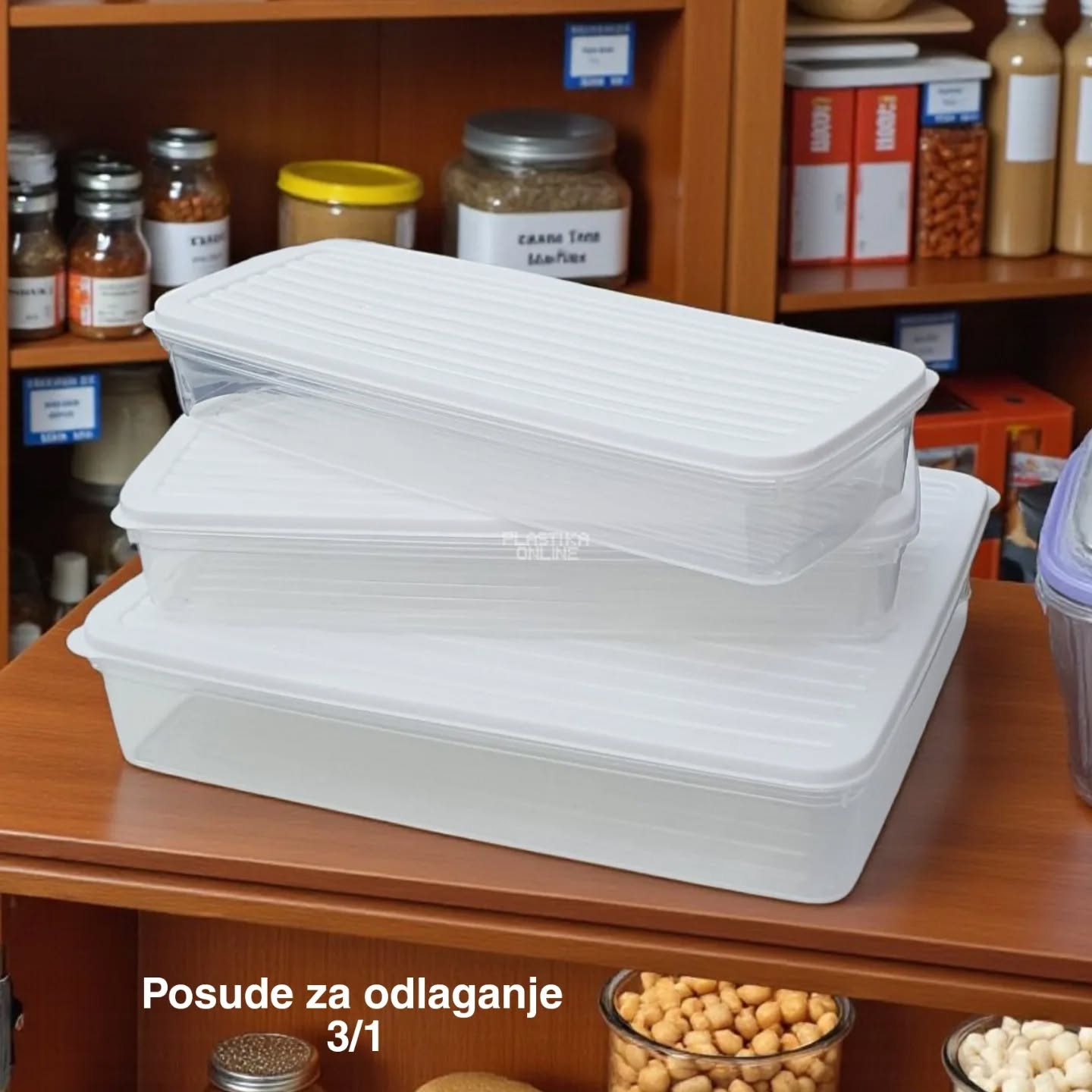 Posuda za odlaganje 3/1, Plastične posude za odlaganje, Organizacija kuhinje, Plastične posude za odlaganje,