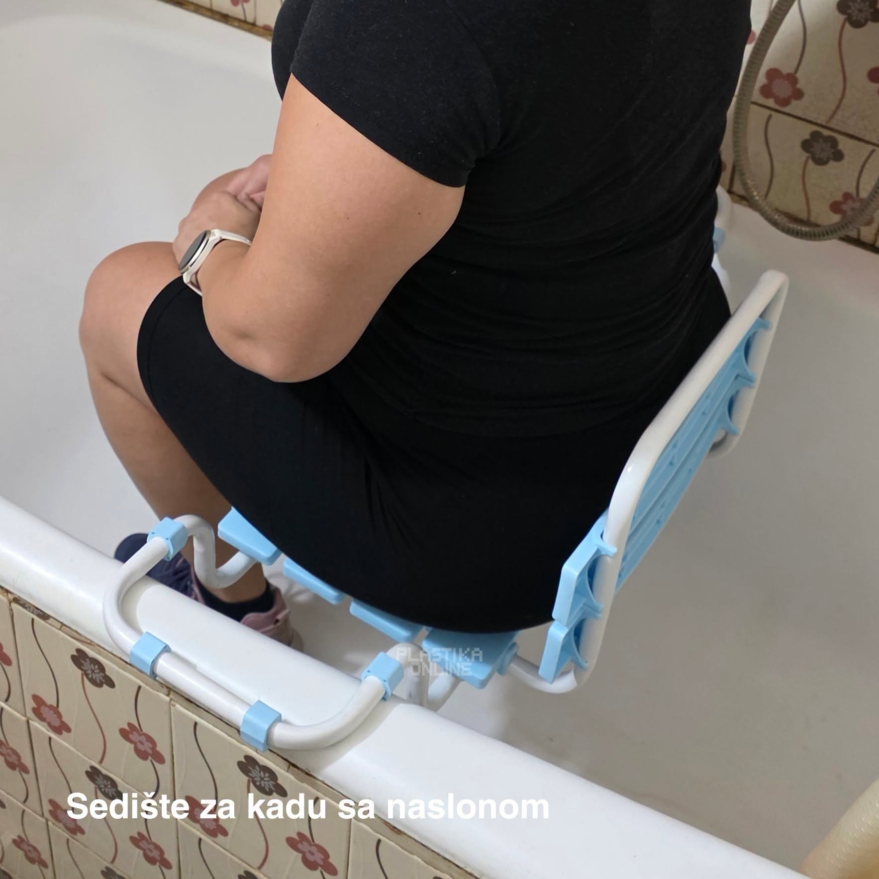 Sedište za kadu sa naslonom, Sedište za kadu sa naslonom h30, Metalno sedište za kadu, Sedište za kadu za starije osobe, Tuš stolica za kadu, Podesivo sedište za kadu,
