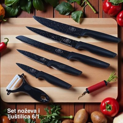 Set noževa za kuhinju 5, ljuštilica