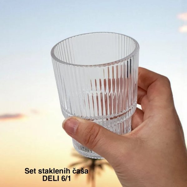 Set staklenih čaša DELI 200 ml - 6 komada, set staklenih čaša, Održavanje staklenih čaša, staklene čaše, Staklene čaše za sok