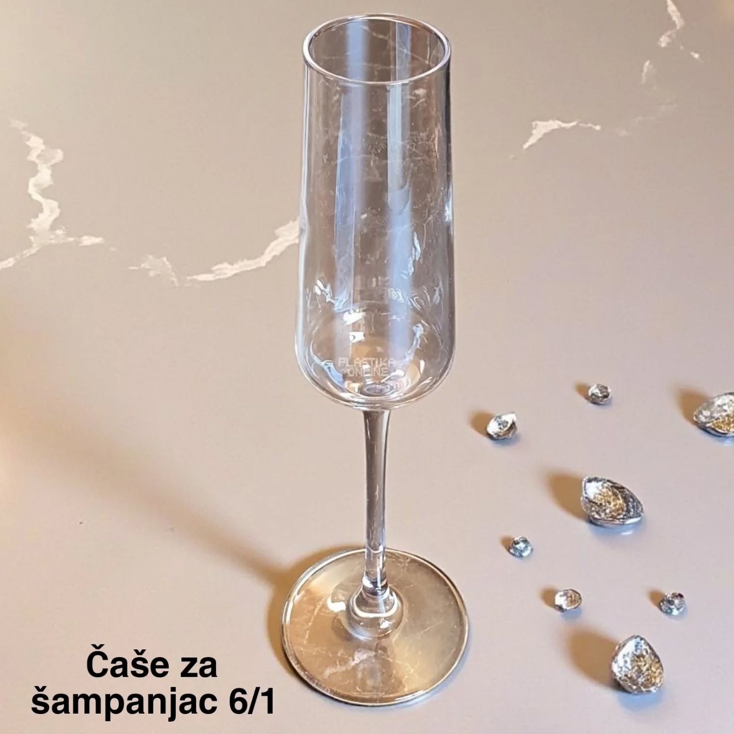 Staklene čaše za šampanjac 6/1