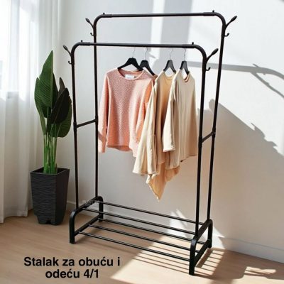 Stalak za obuću i odeću 4u1