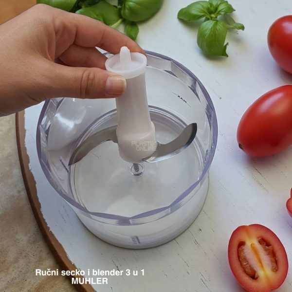 Štapni mikser i blender MUHLER MB603, Štapni mikser, Blender nastavak za potaže, smutije i soseve, Nastavak za mućenje šlaga i jaja, Posuda sa seckom