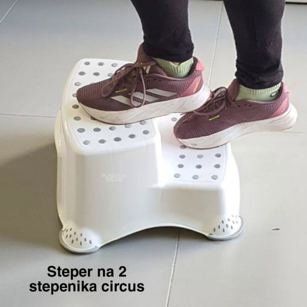 Steper na 2 stepenika circus beli, deciji steper