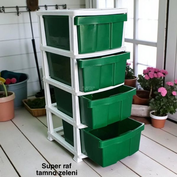 Super raf TP Veliki fiokar sa 4 fioke, Veliki fiokar, fiokari, plasticni fiokar sa 4 fioke, plastična polica za odlaganje