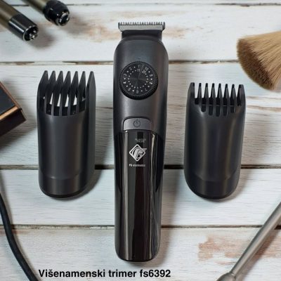 Višenamenski trimer FS6392, Trimovanje na suvo ili mokro, Idealno za muškarce, Bežični trimer za kosu i bradu , Trimer za bradu i telo , Vodootporni trimer