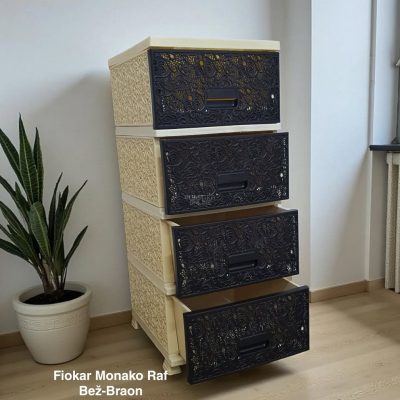 Fiokar monako raf braon bez fiokar monako raf braon - bez, plasticni fiokar, fiokari, fiokar za kupatilo, fiokar za kuhinju, fiokar sa 4 fioke