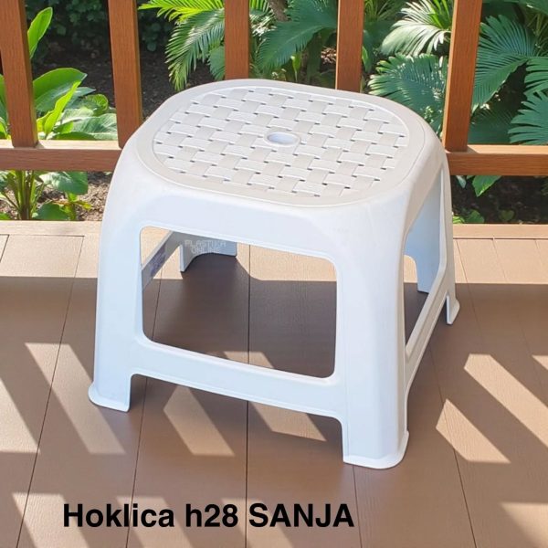 Hoklica H28cm , hoklice, plastična hoklica, plastične hoklice bela