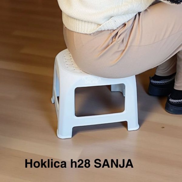 Hoklica H28cm , hoklice, plastična hoklica, plastične hoklice bela