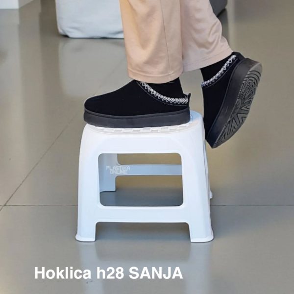 Hoklica H28cm , hoklice, plastična hoklica, plastične hoklice bela