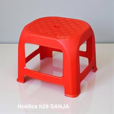 Hoklica H28cm , hoklice, plastična hoklica, plastične hoklice crvena