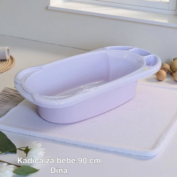 Kadica za bebe 90 cm, kadica za bebu, Kadica za novorođenče, Plastična kadica za kupanje beba lila