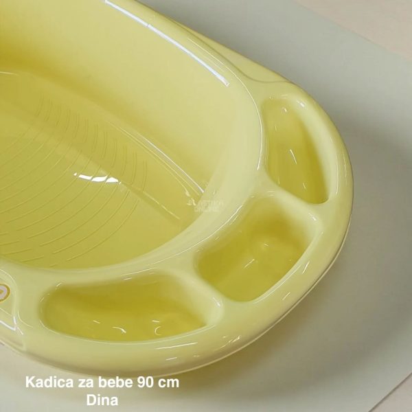 Kadica za bebe 90 cm, kadica za bebu, Kadica za novorođenče, Plastična kadica za kupanje beba limun zuta