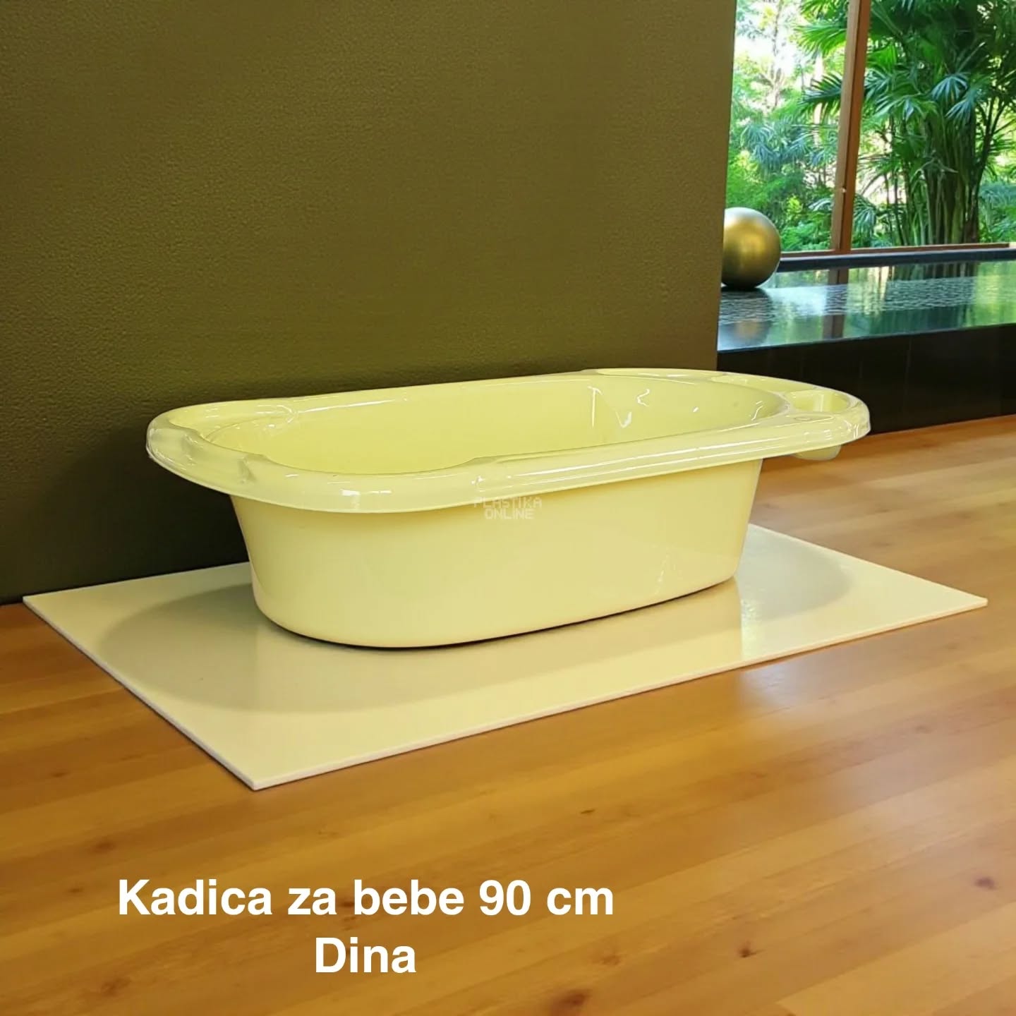 Kadica za bebe 90 cm, kadica za bebu, Kadica za novorođenče, Plastična kadica za kupanje beba limun zuta