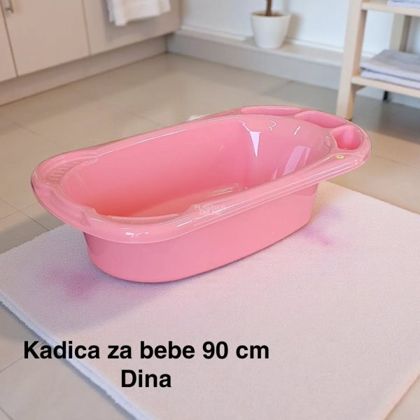 Kadica za bebe 90 cm, kadica za bebu, Kadica za novorođenče, Plastična kadica za kupanje beba roze