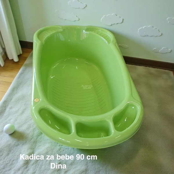 Kadica za bebe 90 cm, kadica za bebu, Kadica za novorođenče, Plastična kadica za kupanje beba zelena
